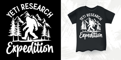 Funny Bigfoot Sasquatch Vintage Bigfoot T-Shirt Design