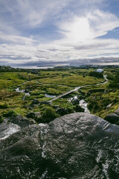 Vertical Shot Of The Green Landscape Of Streymoy Island