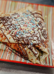 Crepa de nuetella, fresas y plátano
