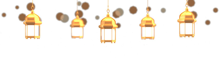 Ramadan Kareem Greeting elements background Islamic with decorative. 3d illustrator modern design.