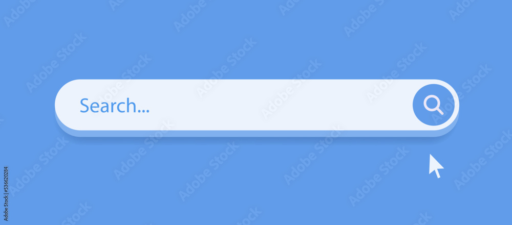Poster search bar frame with magnifier icon, search boxes template for web page internet browser in 3d