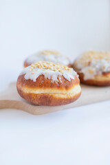 traditional polish donuts baked sweet with glaze