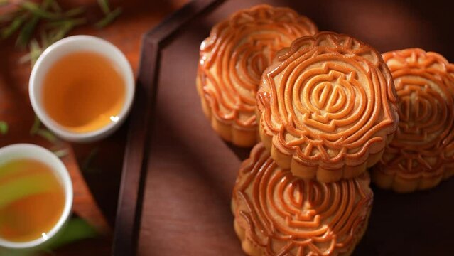 moon cake shot in studio