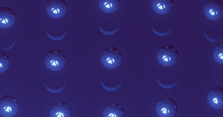 Render with purple smooth spherical shapes