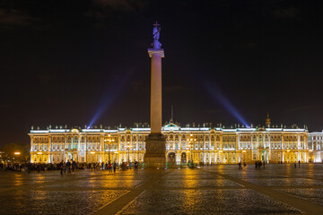Fototapeta na wymiar Winter Palace at night, St Petersburg, Russia