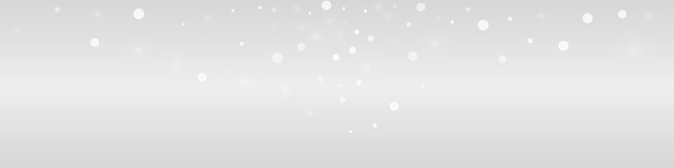 Silver Snowflake Vector Grey Panoramic