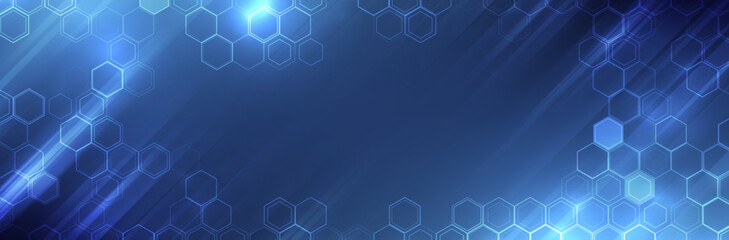 Futuristic Hexagon background. Blue Hexagonal pattern. Modern vector illustration