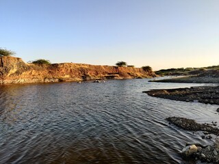 sunset on the coast