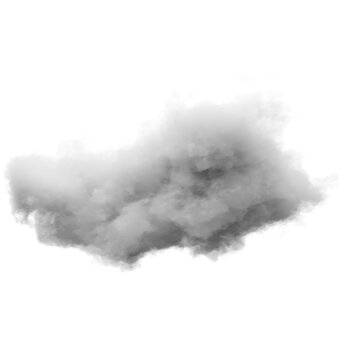 single white cloud with transparent background