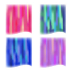 A set of vertically striped gradients. Multi-colored rectangular shape. Modern abstract background texture. Template for the design. Vector