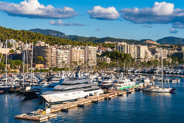 Fototapeta na wymiar Marina in Palma De Mallorca, Spain, Europe