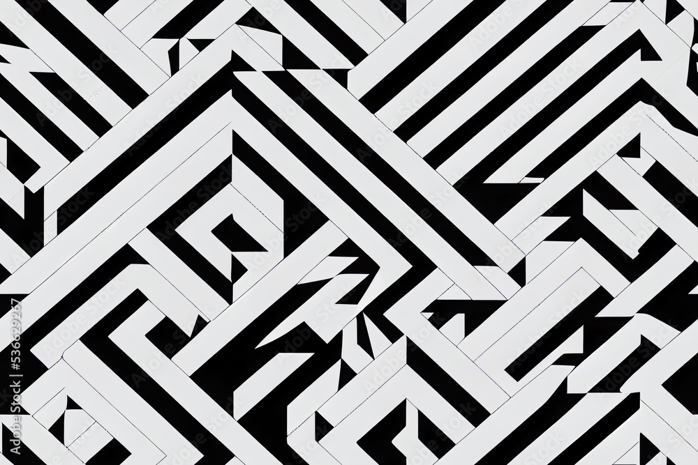 Poster 2d seamless pattern. modern stylish texture. repeating geometric tiles from triangles. monochrome gr