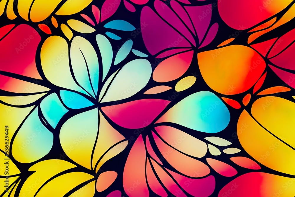 Poster floral seamless background pattern for continuous replicate. see more seamless backgrounds in my por