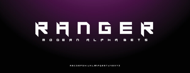  Sports minimal tech font letter set. Luxury vector typeface for company. Modern gaming fonts logo design.