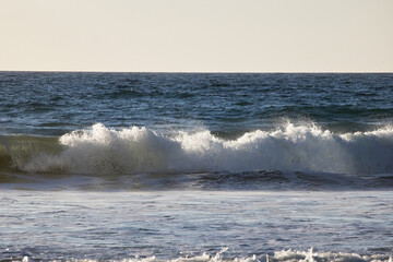 Ocean waves nearing the shore