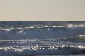 Ocean waves nearing the shore
