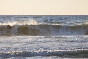 Ocean waves nearing the shore
