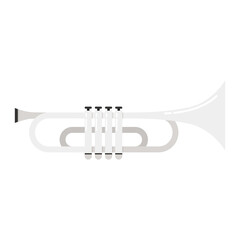 Trumpet vector. Trumpet on white background.
