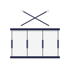 Snare drum vector. Snare drum on white background.