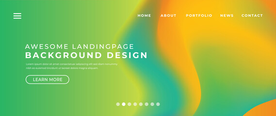 Website page gradient background vector. Modern digital wallpaper with vibrant color, fluid blurred gradient shapes. Futuristic illustration landing page design for commercial, advertising, branding.