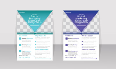 modern flyer design template for digital marketer