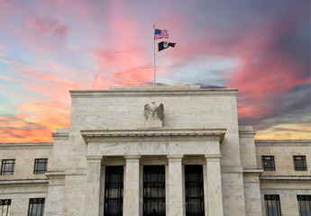 headquarters of the Federal Reserve in Washington, DC, USA,FED	