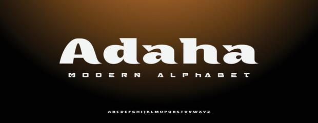 ADAHA  Elegant alphabet letters font and number. Classic Lettering Minimal Fashion Designs. Typography modern serif fonts decorative vintage design concept. vector illustration