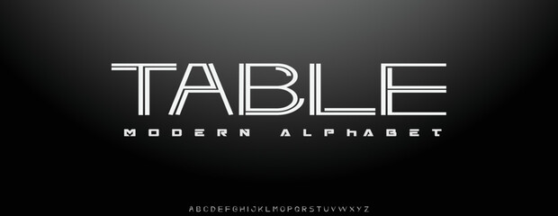 TABLE  Elegant alphabet letters font and number. Classic Lettering Minimal Fashion Designs. Typography modern serif fonts decorative vintage design concept. vector illustration