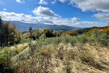 autumn landscape in the Beskydy Mountains