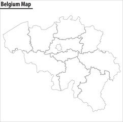 belgium map illustration vector detailed belgium map with states