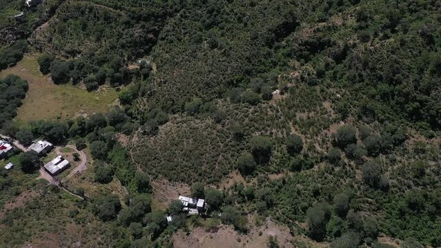 vista aerea de poblado Zacatecas Mexico dron dji