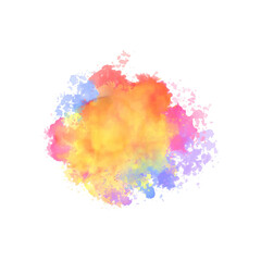 Flecks of paint - Abstract colourful art paint brushes effect background blob