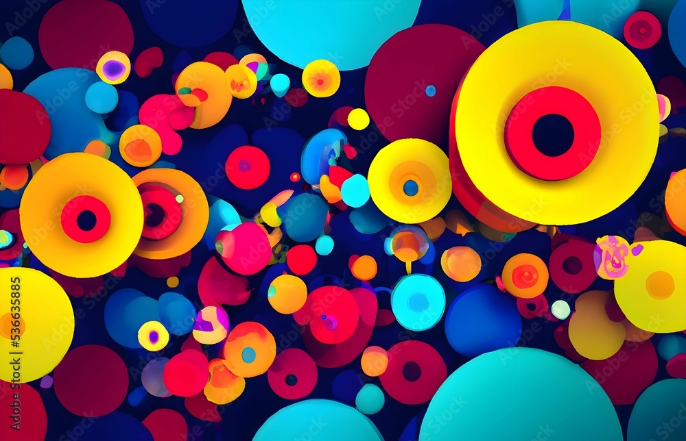 Sticker Abstract background illustration of polka dots for wallpaper