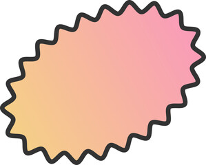 Gradient text shape element