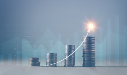 Business growth concept, Finance and banking, Ideas for business success and progress in the...