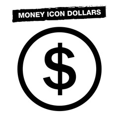Money icon Dollar. Internet flat icon symbol. Dollar coin icon.
