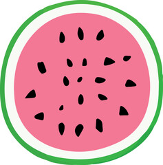 watermelon Slice Vector Set. Watermelon Illustration Fruit Vector 