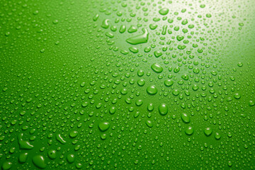 Green background covered with water