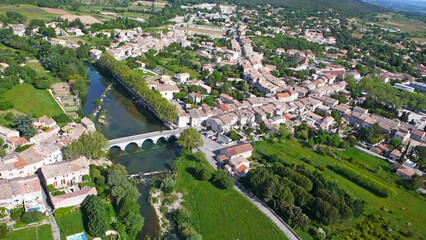 Photo a&eacute;rienne Quissac, vue a&eacute;rienne Quissac Gard Occitanie France