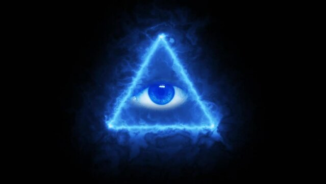 Open mind vision, third eye contemplating aware of everything. Universal enlightenment