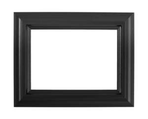 Black picture frame on white