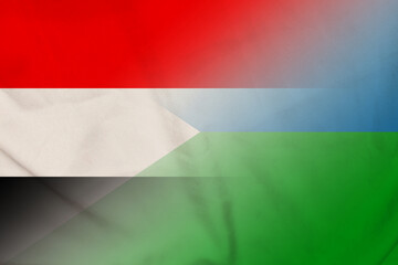 Yemen and Djibouti national flag international contract DJI YEM