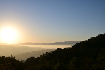 sunrise in the mountains