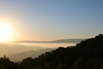 sunrise over the mountains