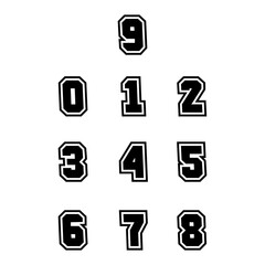 Simple Number Logo Design With Frame