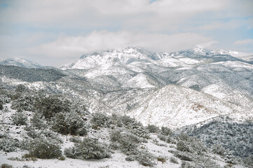 Fresh Snow on Hills in the Southwest