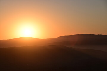 sunrise over the mountains
