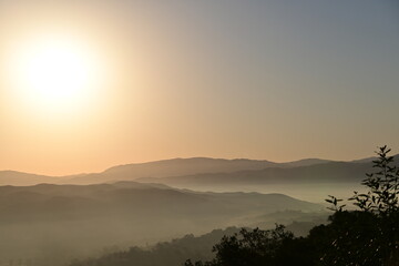 sunrise in the mountains