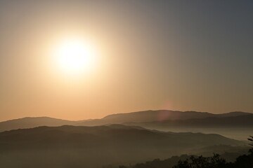 sunrise in the mountains