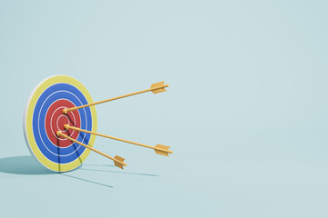 3d rendering bow and arrow sports